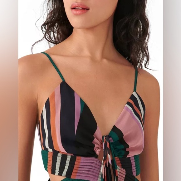 ba&sh Pleated Cutout Midi Dress - Picture 3 of 7